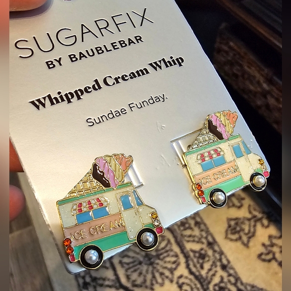 Sugarfix by Baublebar Ice Cream Truck Sunday Funday Earrings NWT - Picture 2 of 6